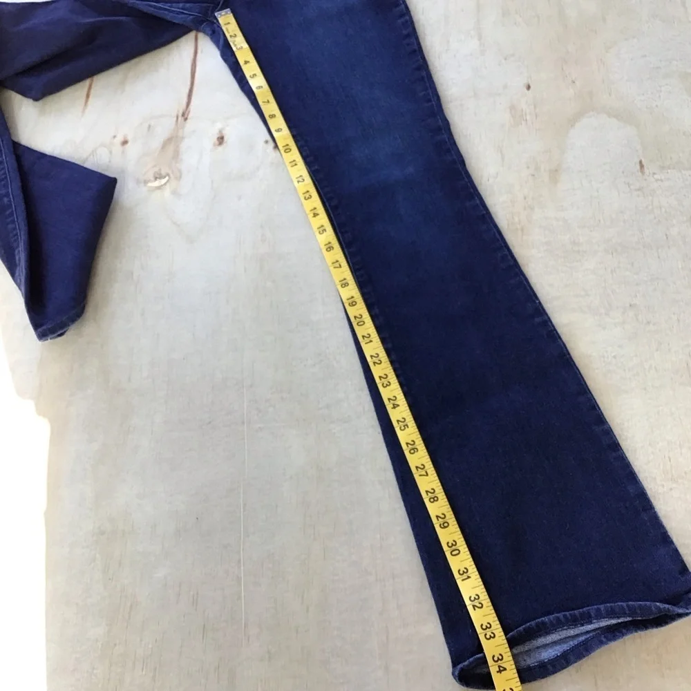 PAIGE Manhattan Baylor Dark Indigo Boot Cut Jeans - Picture 12 of 15